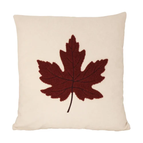 Lönnlöv fodral 45x45 vit/brun