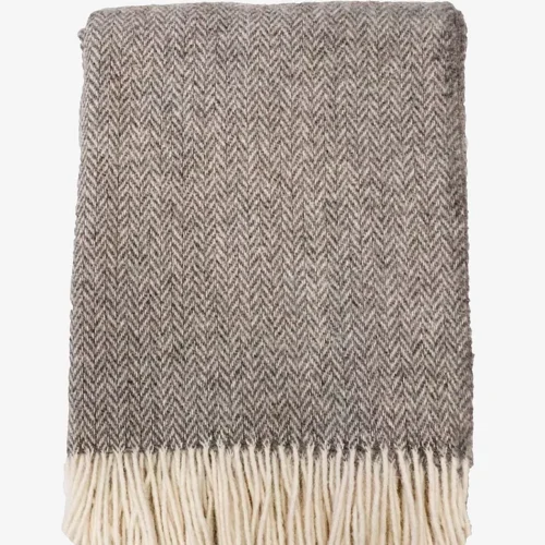 Glasgow ullpläd 130x170 grå