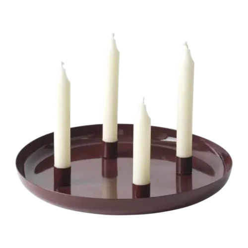 MINDY Ljusstake Burgundy Ø30xH3,5 cm